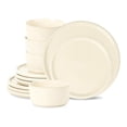 thumbnail image 1 of Stone Lain 12 Piece Modern Stoneware Dinnerware Set Plates, Bowls, Beige, 1 of 7