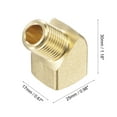 thumbnail image 3 of Uxcell 1/4 NPT Male to Female Thread Brass Hose Fitting Elbow 45 Degree Angle, 3 of 5