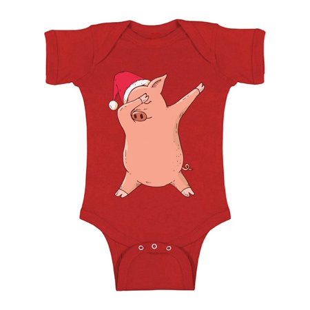 

Awkward Styles Ugly Christmas Baby Outfit Bodysuit Xmas Pig Dance Romper