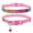 Pink, variant on THAIN Bling cat Kitten Collar Rainbow Rhinestone Breakaway Diamond with Bell Soft Velvet Quick Release (Pink)