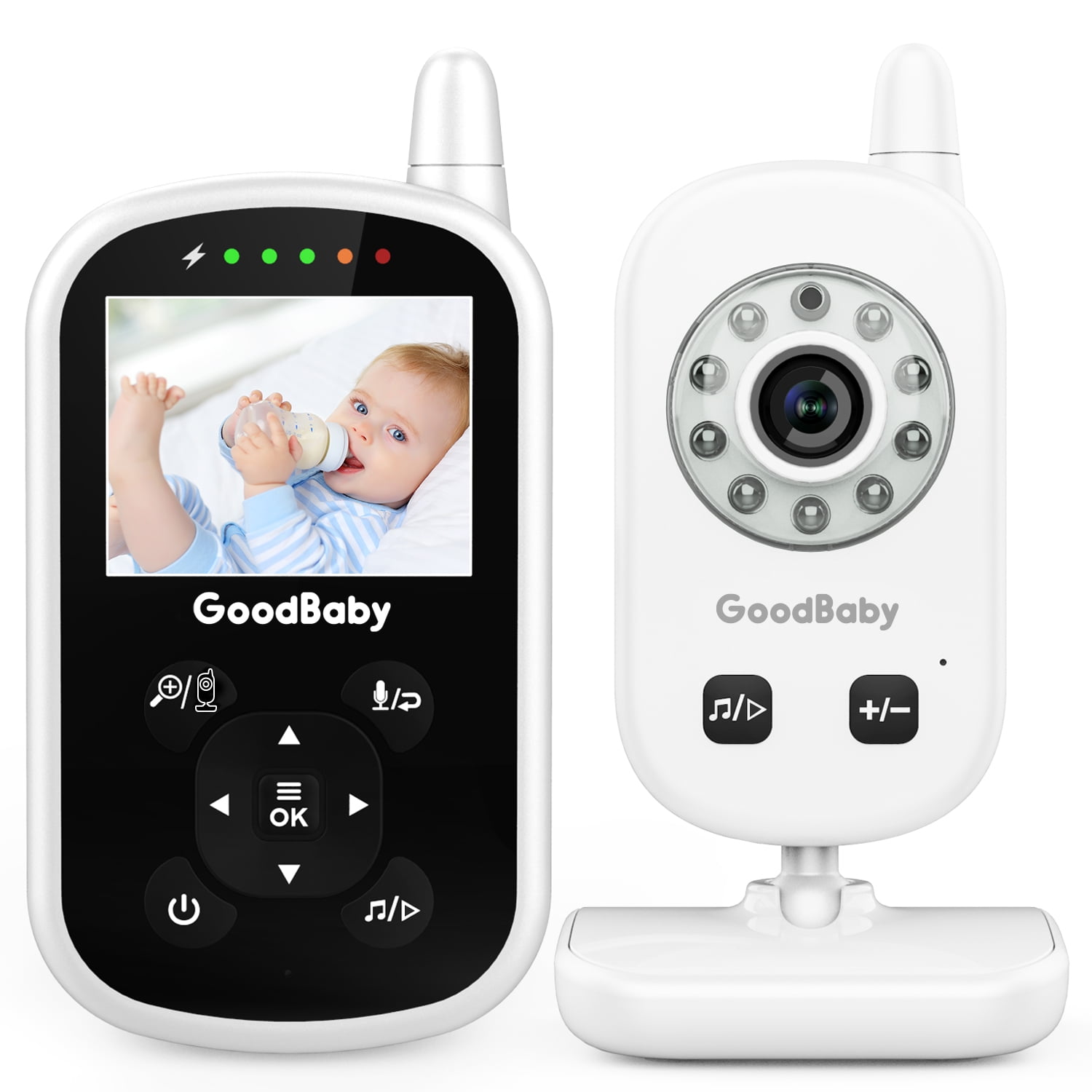 Simyke Video Baby Monitor with Camera and Audio 3.5 LCD Digital Display with Long Range Night Vision Temperature Monitoring VOX Auto Lullaby Function for Elderly 700ft 1200mAh Battery Capacity 