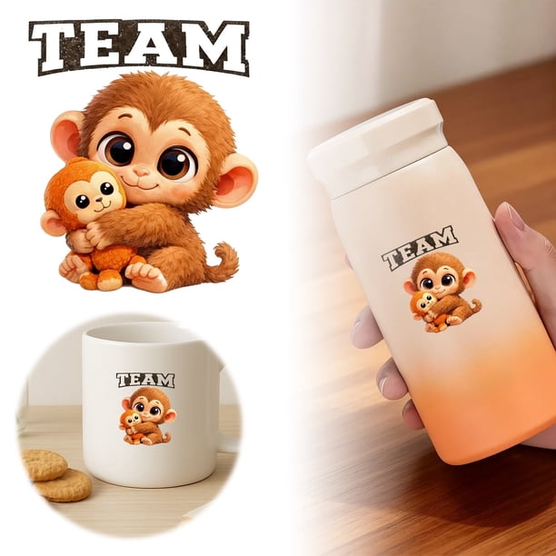 Pegatinas decorativas Punch Monkey, removibles, reposicionables, despega y pega, para manualidades, álbumes de recortes, decoración del hogar y la habitación infantil