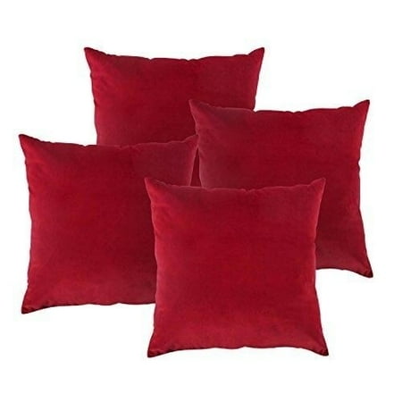 Vinyl Boutique Shop Velvet Luxurious Smooth Pillow Cases Red