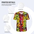 thumbnail image 3 of Hirioo Colorful Tie Dye Stained Glass 1 for Men's Baseball T-shirt Shirts Short Sleeve Casual Summer Button Stretch T Shirts,Size S-4XL-, 3 of 7