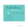 Love Words Love You to the Moon and Back Bridal Shower Game Cards, 20-Pack