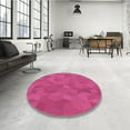 thumbnail image 4 of Ahgly Company Machine Washable Indoor Rectangle Transitional Neon Pink Area Rugs, 5' x 7', 4 of 7
