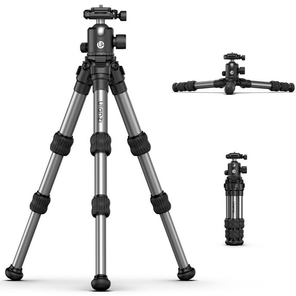 Ulanzi TT30 Portable Travel Tripod – Lightweight Aluminum Camera Tripod with 360° Ball Head, 20kg Load, Compact No Center Column Design for DSLR, Mirrorless, and Video Shooting