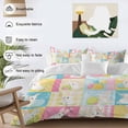thumbnail image 4 of Spring Easter Bedding 3 Piece Duvet Cover Set Queen Size, Plaid Bunny Eggs Checkered Farmhouse Soft Microfiber Comforter Cover with Zipper Closure & Pillowcases, Wrinkle & FadeResistant Quilt Cover, 4 of 9