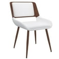 thumbnail image 1 of Mid-Century Modern Faux Leather Side Chair in White, 1 of 7