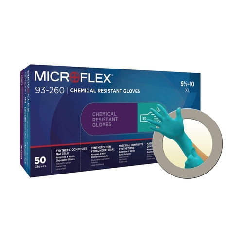 MICROFLEX Glove 93-260 Chemical Resistant, Size XL