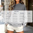 thumbnail image 4 of Yutgune Women's Striped Sweatshirt Long Sleeve Mock Neck Pullover Casual Relaxed Fit Top, 4 of 8