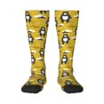 thumbnail image 1 of Fotbe Cartoon Bear Yellow Calcetas Divertidas Estampadas para Hombre y Mujer, Calcetas de Algodón hasta la Rodilla para Caminar, Correr, Enfermería y Embarazo, 1 of 6
