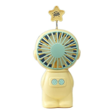 

Handheld Portable Fan Usb Rechargeable Mini Fan 3 Speeds With Light(1pcs Yellow)