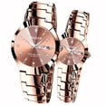 thumbnail image 3 of Estilo Simple Moda Acero Tungsteno Color Mujer Estudiante Reloj Hombre Mujer Reloj Pareja, 3 of 5