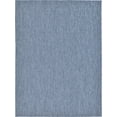 thumbnail image 1 of Unique Loom Solid Collection Casual Transitional Indoor and Outdoor Flatweave Area Rug, 9' x 12', Navy Blue/Light Blue, 1 of 2