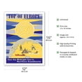 thumbnail image 2 of Top of Europe See Midnight Sun in Northern Scandinavia - Sweden - Norway - Finland - Denmark - Vintage Travel Poster c.1950s - Bamboo Fine Art 290gsm Paper (Unframed) 12x16in, 2 of 4