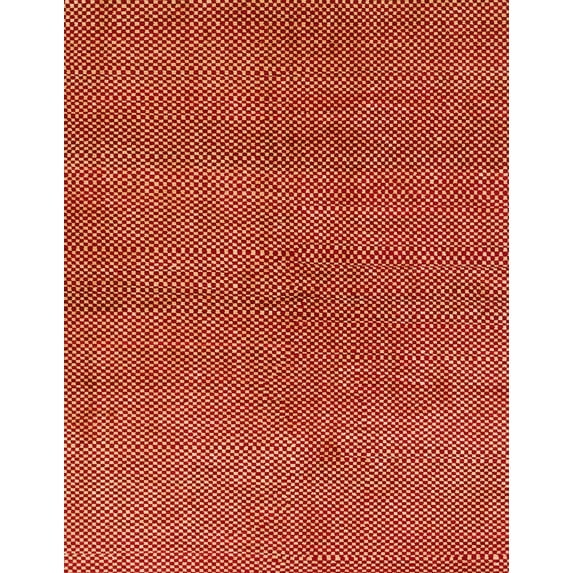 Ahgly Company Machine Washable Indoor Rectangle Abstract Indian Saffron Orange Area Rugs, 5' x 7'