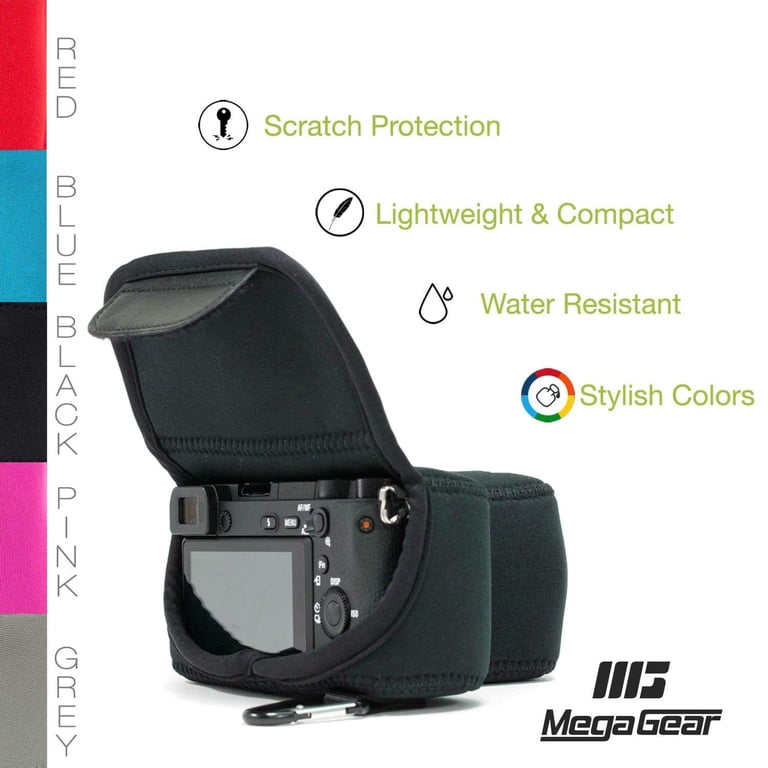 Mega Gear Neoprene Camera Case For Sony Alpha A6700 With 16-50mm Lens - Protective, Lightweight Sleeve Bag, Gray