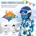 thumbnail image 3 of Kids Winter Thermal Balaclava Face Mask 2-Pack, Windproof Warm Ski Mask Skiing Cycling Full Face Cover Under Helmet Hat with Neck Warmer, for 4-12 Years Boys Girls Children Winter Outdoor Sports, 3 of 7