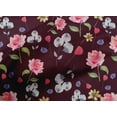 thumbnail image 4 of oneOone Cotton Poplin Wine Fabric Flower & Leaves Watercolor Sewing Craft Projects Fabric Prints By Yard 42 Inch Wide, 4 of 4