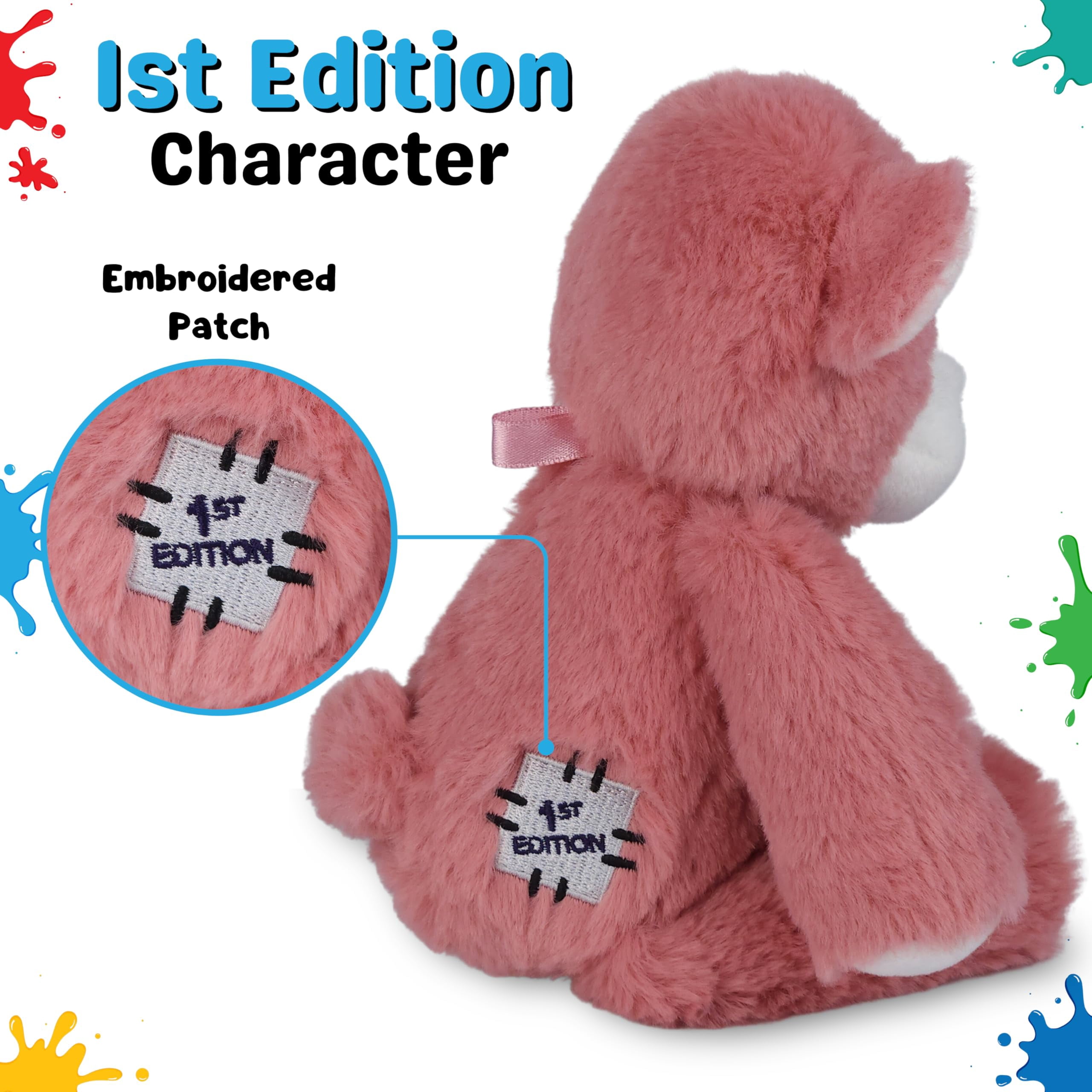 The Adventure Crew Bo the Bear Plush Comfort / Activity Toy for Newborn and Up | Ultra-Soft, 11.5" Compact Size with Weighted Limbs | Interactive Companion for Early Learning