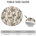 thumbnail image 6 of Beige Butterfly Plant Pattern Round Fitted Tablecloth with Elastic Edge,Dining Table Cover Waterproof,Outdoor Round Tablecloth for Camping,Dining,Indoor and Outdoor, 6 of 7