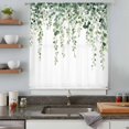 thumbnail image 5 of Green Eucalyptus Branches Sheer Curtains 63 Inches Long, Spring Botanical Leaves Vines Light Filering Curtains, Breathable Simi Curtain Privacy Drapes for Living Room Bedroom Window Treatment, 5 of 9