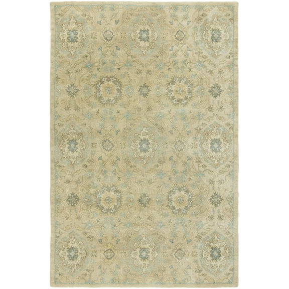 K2 Floor Style Seville Sand / Cornflower Hand-Tufted Wool & Silkette™ Area Rug