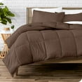 thumbnail image 1 of Bare Home Goose Down Alternative Comforter Set - 3 Piece Set - King/Cal King, Cocoa, 1 of 7