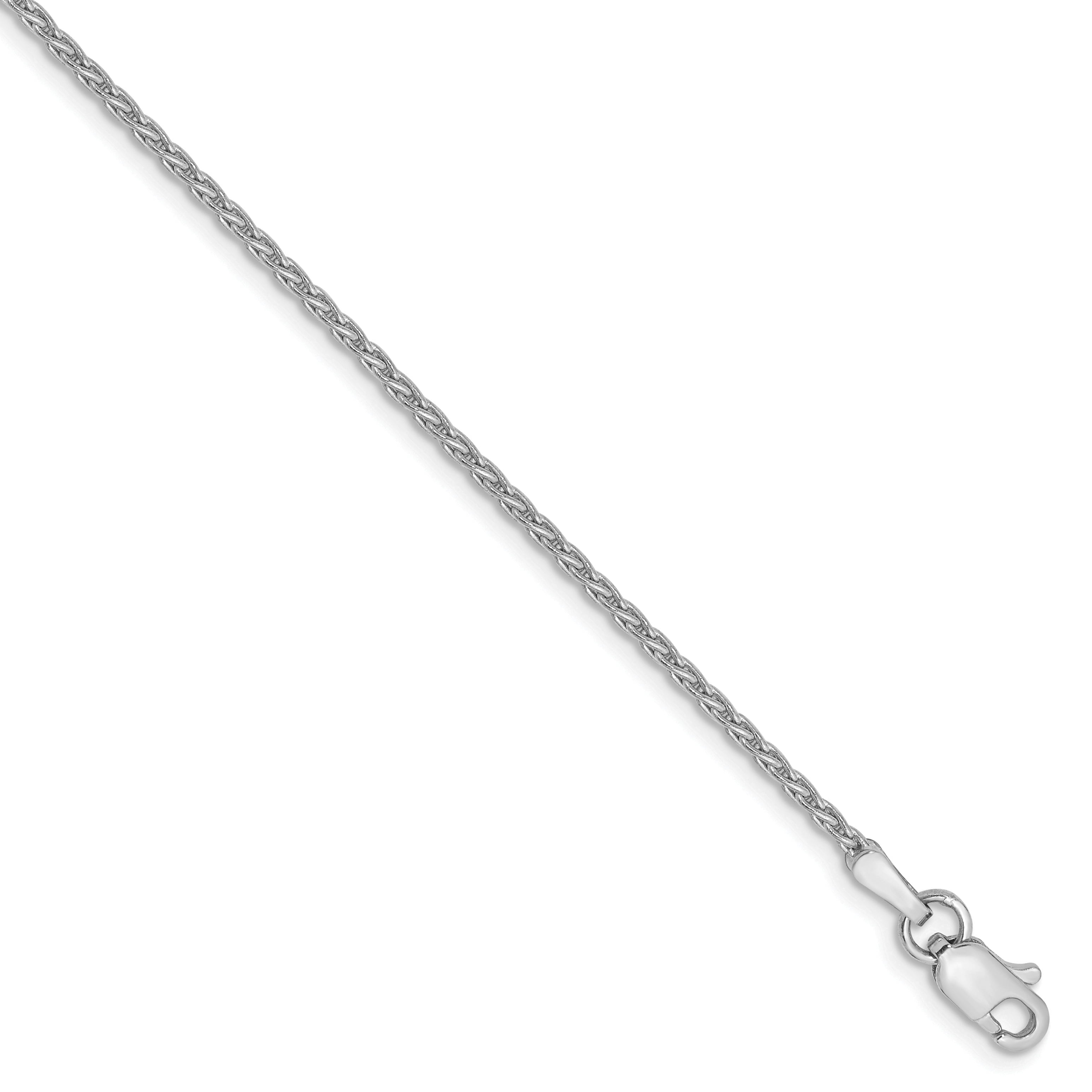 Roy Rose Jewelry 14K Yellow Gold 0.80mm Spiga Pendant Chain Anklet Bracelet ~ Length 9 inches