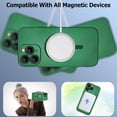 thumbnail image 2 of Magnetic for iPhone 12 Pro Case for Women,Shockproof Matte Luxury Soft Metallic Luster Design with Full Camera Lens Protector, Compatible with Magsafe Case for iPhone 12 Pro 6.1"-Green, 2 of 14