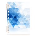 thumbnail image 2 of Haosy Blue and White Geometric Notebooks 2 Pcs 1-subject Journal 60 Sheets A5 College Ruled Paper Detachable Ring 8.3"x5.7", 2 of 8