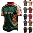 thumbnail image 2 of 2026 New Mexico Soccer Jersey Men, Mexican Jersey Soccer T-Shirt, Jersey De Mexico Polo Collar Short Sleeve Football Shirt, Athletic Training Uniform for Adult, 2 of 5
