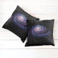 thumbnail image 6 of Ambesonne Galaxy Throw Pillow Cover 2 Pack, Celestial Galaxy Dust, 20", Black Purple, 6 of 7