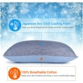 thumbnail image 3 of Quntis Cooling Pillow Cases for Hot Sleepers, Japanese Q-Max 0.45 Cooling Pillowcases, Both Sides[Cooling/Cotton], Breathable Soft Pillowcase for Hair and Skin, Set of 2-Blue (Standard (20" x 26")), 3 of 7