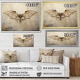 thumbnail image 4 of Designart "Minimalist Bat With Open Wings" Animals Bat Floater Framed Canvas Art Print, 4 of 5