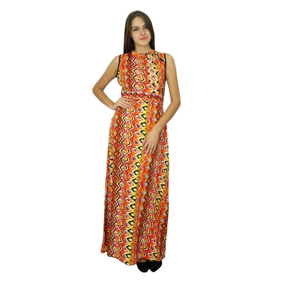 Bimba Women Maxi Dress Summer Wear Rayon Bohemian Long Dresses