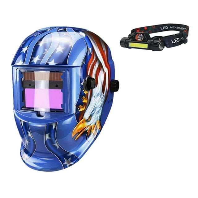Casco de soldadura solar para hombre, máscara de soldadura resistente al aplastamiento, casco con luz LED de alta sensibilidad para protección ocular