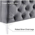 thumbnail image 2 of Mcombo Velvet Accent Club Chair, Single Sofa Chair, Armchair 4066 (Grey), 2 of 9