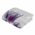 thumbnail image 5 of Abstract Purple Flannel Blanket for Bed,Travel and Camping, Tulip Ray Wood Grain Super Soft Cozy Blanket for All Seasons 40"x50", 5 of 7