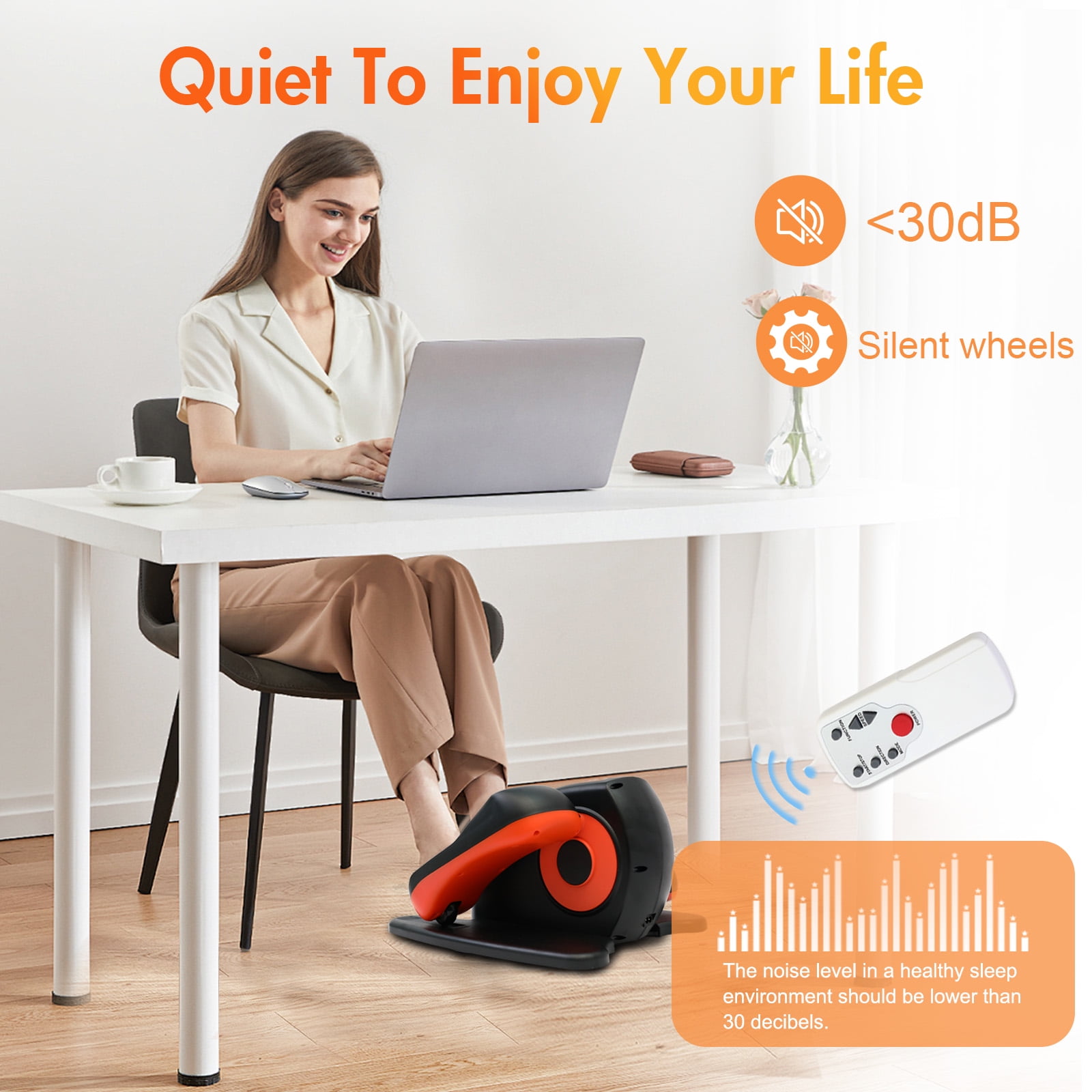 ALSO GO Under Desk Elliptical, Ellipse Leg Exerciser While Sitting, Elliptical Exercise Machine