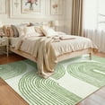 thumbnail image 2 of Garvee 8'x10' Modern Abstract Area Rug Washable Rugs, Rainbow Stripe Carpet with Non-Slip Backing Low Pile Floor Mat for Living Room Bedroom Home Office, Green, 2 of 8