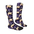 thumbnail image 3 of Daiia Sports Socks Lavender Flowers Printed Novelty Crew Socks for Men Women Knee High Socks Cotton Socks Soft & Breathable Support Unisex Socks, 3 of 9