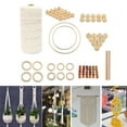 thumbnail image 4 of GUOOL 3mm Macrame Cord Natural Macrame Rope Macrame Wall Hanging Kit with Wood Beads, 85 Pieces, 4 of 9