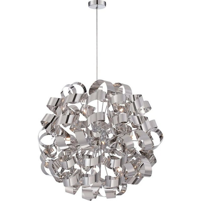 Quoizel Ribbons 12 Light Pendant in Polished Chrome