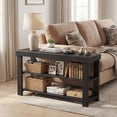 thumbnail image 5 of CONCETTA 27-In Bamboo Shoe Rack & Bench, 3-Tier 280 lb Capacity Storage Organizer for Entryway, Living Room, Balcony, Black, 5 of 13