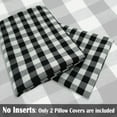 thumbnail image 3 of Black Plaid Throw Pillow Covers 18x18 Set of 2 Black and White Gingham Pillow Covers 18x18 Farmhouse Decor for Bedroom and Christmas Holiday, 3 of 6