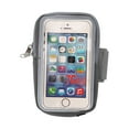 thumbnail image 1 of Unique Bargains 1 Pce Support de Téléphone Classique avec Fermeture Éclair pour Randonnée Gym Néoprène PVC Gris, 1 of 4