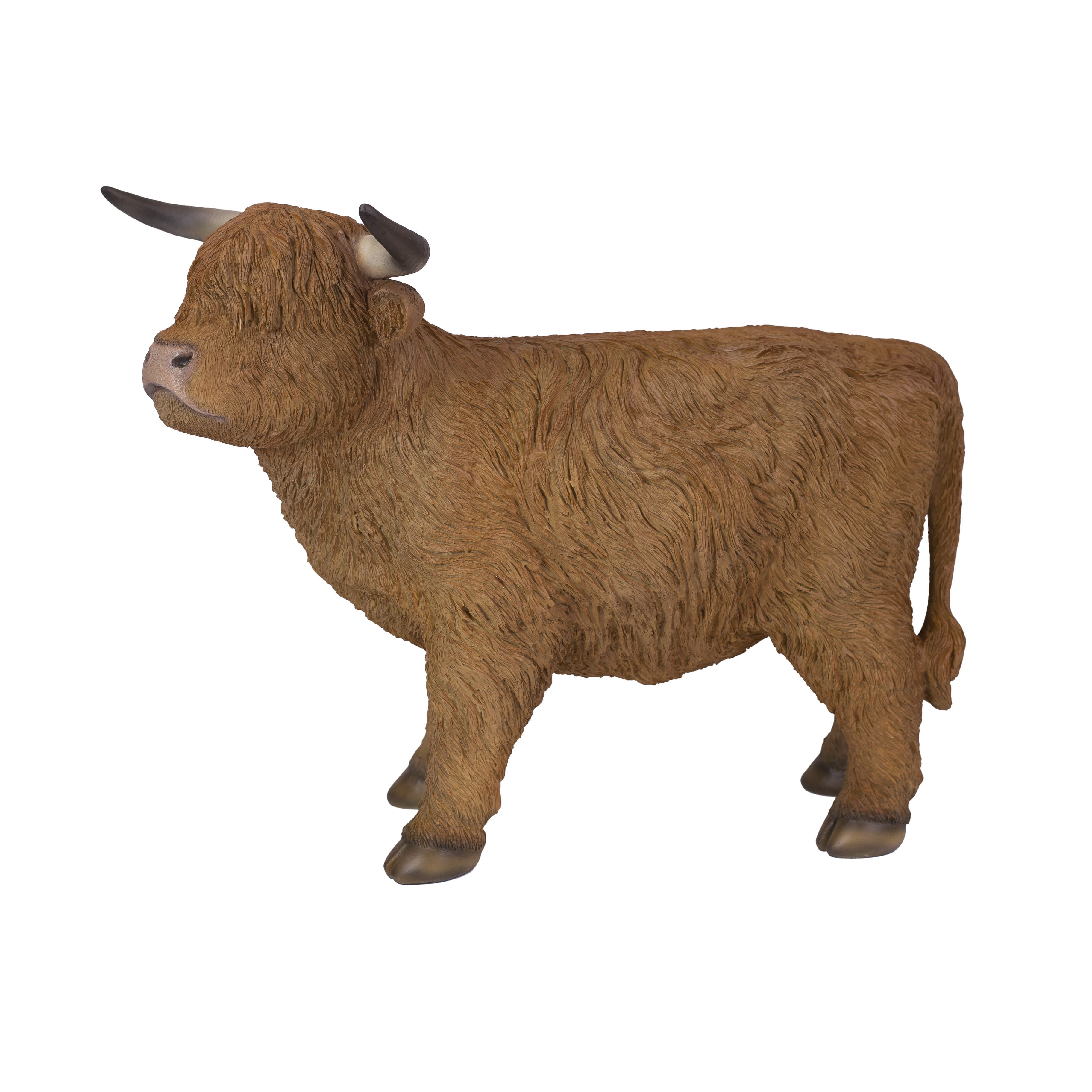 SOREAL Brown Yak Decorative Figurine for Home & Office Décor, Handcrafted Resin Statue, Realistic Design, Collectible Animal Accent, Weather-Resistant Indoor/Outdoor Decor