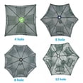 thumbnail image 2 of LELINTA Fishing Bait Trap, Foldable Drop Net Fishing Landing Net Prawn Bait Crab Shrimp, 4 6 8 12 Hole Fishing Net Trap Cast Net Dip Cage Collapsible Easy Use Hexagon, 2 of 8
